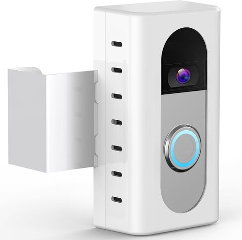 QIBOX Anti-Theft Video Doorbell Mount Compatible with Video Doorbell 4/3/3 Plus/2/1/(2020 Release), Adjustable No-Drill Mounting Bracket Wedge Adapter Holder Accessories for Home Rentals Office Room in Kuwait