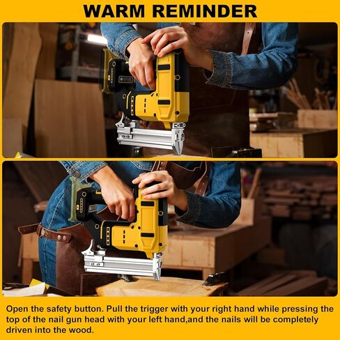 18 Gauge Cordless Brad Nailer for Dewalt 20V MAX Battery, Battery Powered Nail Gun with 1000 Nails, Lightweight Electric Nail Gun for Woodworking, Framing, DIY & Home Improvement (No Battery) in Kuwait