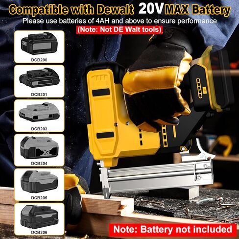 18 Gauge Cordless Brad Nailer for Dewalt 20V MAX Battery, Battery Powered Nail Gun with 1000 Nails, Lightweight Electric Nail Gun for Woodworking, Framing, DIY & Home Improvement (No Battery) in Kuwait