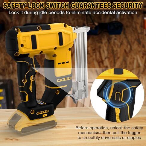 18 Gauge Cordless Brad Nailer for Dewalt 20V MAX Battery, Battery Powered Nail Gun with 1000 Nails, Lightweight Electric Nail Gun for Woodworking, Framing, DIY & Home Improvement (No Battery) in Kuwait