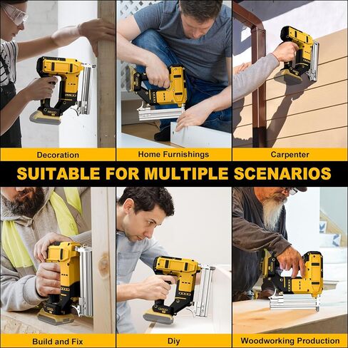 18 Gauge Cordless Brad Nailer for Dewalt 20V MAX Battery, Battery Powered Nail Gun with 1000 Nails, Lightweight Electric Nail Gun for Woodworking, Framing, DIY & Home Improvement (No Battery) in Kuwait