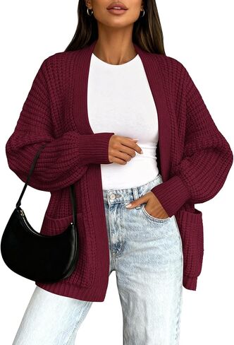 BTFBM Cardigan Sweaters for Women 2025 Fall Fashion Casual Long Sleeve Oversized Open Front Knit Cardigans Jacket Coat in Saudi Arabia