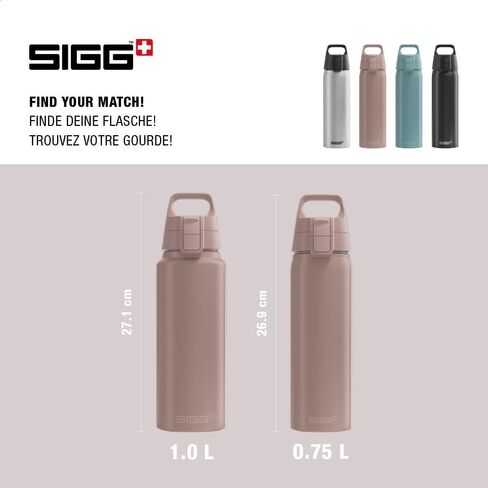 SIGG - زجاجة مياه الألومنيوم - WMB Pathfinder Dusk - CertainPartner معتمد - مناسبة للمشروبات الغازية - تسرب وخفيفة الوزن - BPA مجاني - الغسق - 25 أوقية in Kuwait
