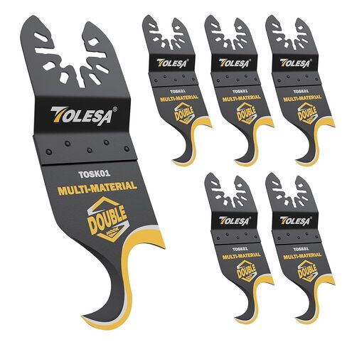 Oscillating Multi Tool Hook Knife Blade, 5 PCS Multitool Saw Blades for Cutting Soft Materials Roofing Shingles, PVC Floor Carpet, Cardboard in Kuwait