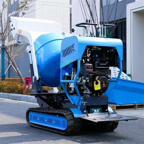 Automatic Cement Mixer, Concrete Mixer Crawler Concrete Mixer Mortar Mixing, Cement Mixing Tools with Loading Shovel for Stucco, Heavy Duty Cement Mixing Machine for Mortar, Stucco in Saudi Arabia
