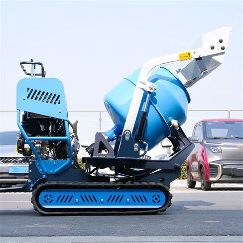 Automatic Cement Mixer, Concrete Mixer Crawler Concrete Mixer Mortar Mixing, Cement Mixing Tools with Loading Shovel for Stucco, Heavy Duty Cement Mixing Machine for Mortar, Stucco in Saudi Arabia