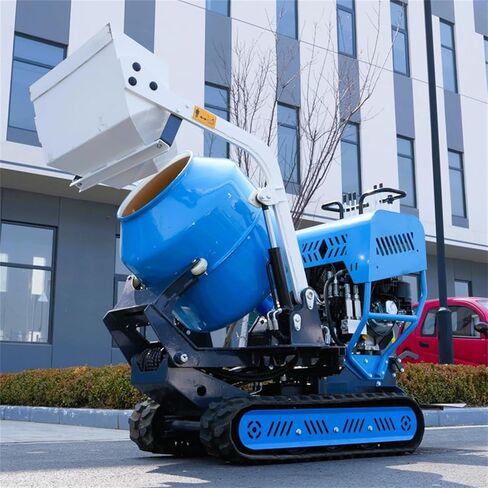 Automatic Cement Mixer, Concrete Mixer Crawler Concrete Mixer Mortar Mixing, Cement Mixing Tools with Loading Shovel for Stucco, Heavy Duty Cement Mixing Machine for Mortar, Stucco in Saudi Arabia