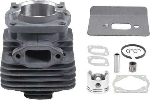 44MM 52CC Cylinder Assy 1E44F-5 44F-5 44-5 BG520 CG520 Assembly Piston Kit Ring Pin Clip Rebuild Trimmer Parts, Silver in Kuwait