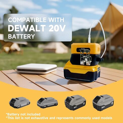 USB Charger Adapter for DEWALT Battery - 75W 8-Charging Ports, PD/QC Fast Charge for Smart Phone, Tablet, Laptop and More in Saudi Arabia