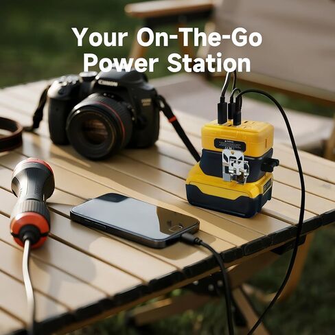 USB Charger Adapter for DEWALT Battery - 75W 8-Charging Ports, PD/QC Fast Charge for Smart Phone, Tablet, Laptop and More in Saudi Arabia