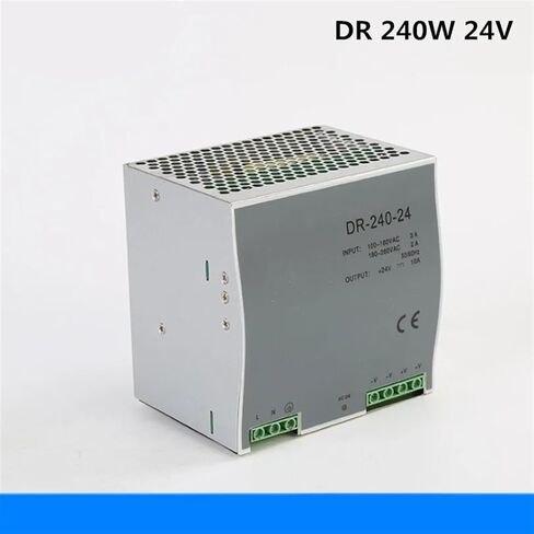 DIN Rail Switching Power Supply 240w 24V 10A Single Output AC/DC Input SMPS DR240w-24v Suitable for CNC CCTV LED Lights in Saudi Arabia