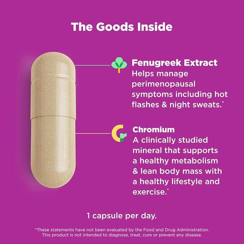 OLLY Balanced Perimeno Capsules, Supports Hormonal Balance, Mood & Metabolism During Perimenopause,* Fenugreek Extract, Chromium, 30 Day Supply - 30 Count in Saudi Arabia