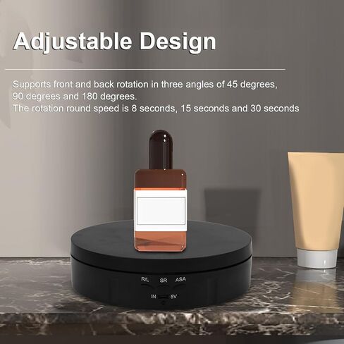 Cocoarm Electric Turntable, Rotating Turntable with 360 and Remote Control for Photo Products, Jewelry and Collectibles, Including 3 Replacement Covers in Saudi Arabia