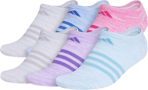 Adidas Womens Superlite No Show Socks (حزمة 6) ، أسود/أونكس ، متوسط in Kuwait