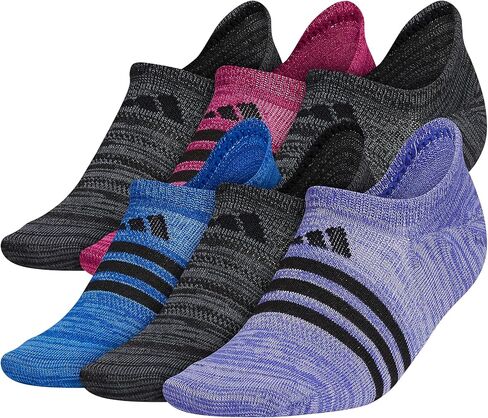 Adidas Womens Superlite No Show Socks (حزمة 6) ، أسود/أونكس ، متوسط in Kuwait