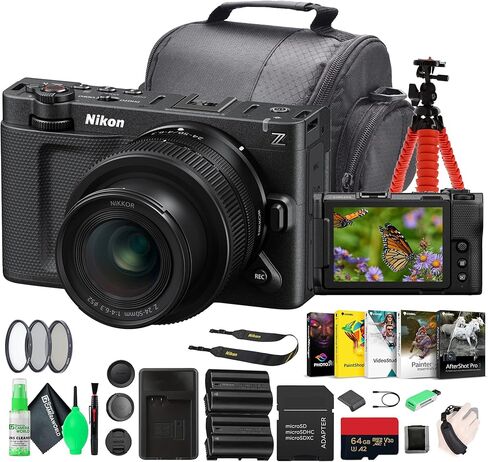 Nikon ZR RED Z 6K Full-Frame Cinema Camera Kit 24-50mm f/4-6.3 Lens | 4" DCI-P3 Display, RED Color Science & 32-Bit Float Audio | for Creators & Filmmaking (2043) + Battery + 64GB Card + Bag + More | For Creators & Filmmaking | 4" DCI-P3 Display | RED Col in Saudi Arabia