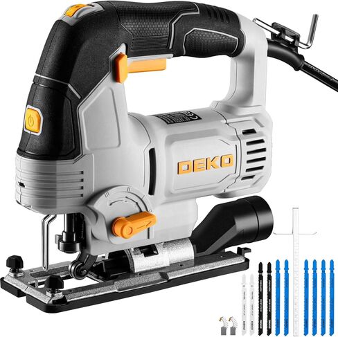 6.7-Amp Jig Saw Corded: Electric Jigsaw Tool Power Jig Saws for Wood Cutter with 6 Variable Speed Up to 3000 SPM, 4 Orbital Settings, LED Light & ±45° Bevel Cutting, Tool-Free Blade Change in Saudi Arabia