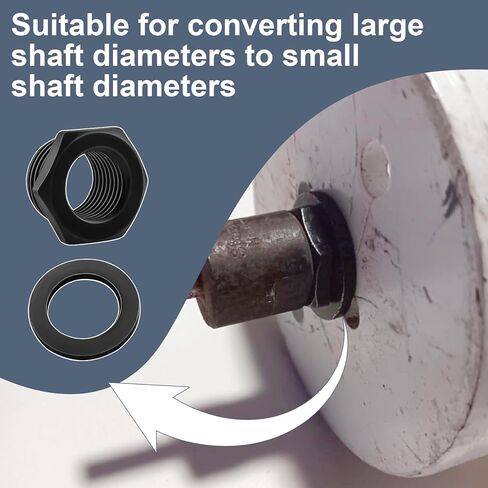 محول أربور المنشار 28112 لـ Ivy Classic 28112، يحول 1/2 بوصة -20 خيط إلى 5/8 بوصة -18 وصلة منشار ثقب الخيط in Kuwait