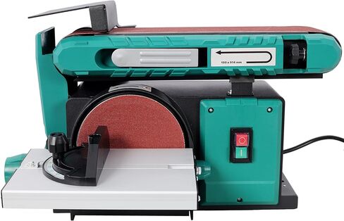 4x36in Belt with 6in Disc Sander Benchtop Model Featuring 0-90° Tilt Capability and Quick Grit Change Green Industrial Design in Saudi Arabia