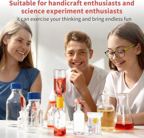 2 Sets Tornado Makers, Plastic Cyclone Tube Vortex Connector, Tornadoes in a Bottle, Mini Hurricane Water Vortex Makers for Scientific Experiments Test Nature Gift in Saudi Arabia