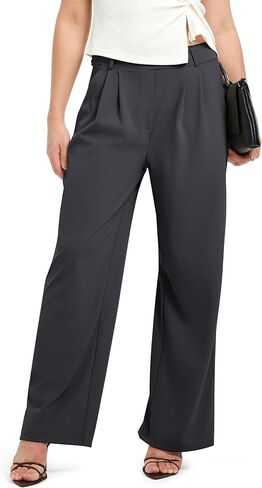 Fitst4 Sports Womens Wide Leg Dress Pants High Pherced Business Disual Plateed Prouts for Office Work Pants in Saudi Arabia