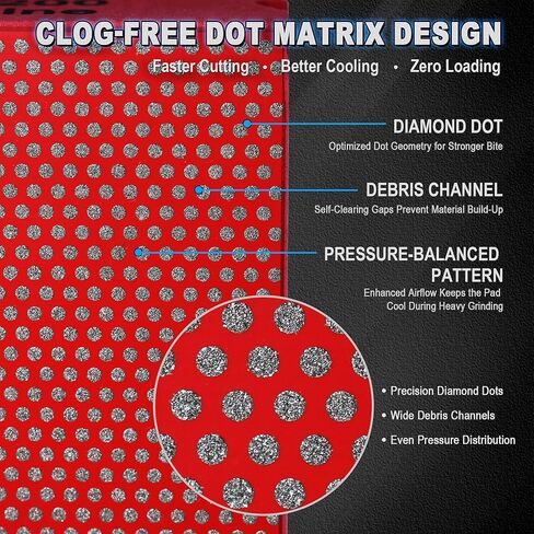 وسادات تلميع ماسية، 4 قطع من وسادات الألماس الاحترافية وطويلة الأمد للخرسانة والسيراميك والحجر والرخام لطحن وتلميع الأسطح in Kuwait