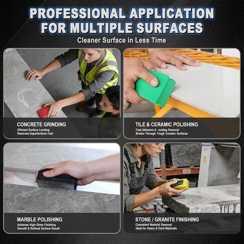 وسادات تلميع ماسية، 4 قطع من وسادات الألماس الاحترافية وطويلة الأمد للخرسانة والسيراميك والحجر والرخام لطحن وتلميع الأسطح in Kuwait