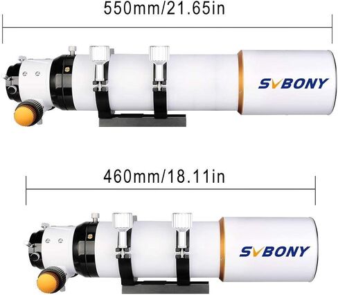 تلسكوب SVBONY SV503 80ED F7 OTA البعد البؤري 560 مم، قاعدة تتوافق عالمية، دعامة تثبيت Finderscope، نطاق دليل صغير SV165 30 مم F4 نطاق دليل نطاق in Kuwait