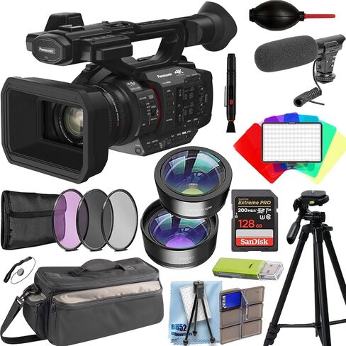 Panasonic HC-X2 4K Camcorder with Lens Filters+128GB PRO Memory+120LED+Microphone+Tripod+Camcorder Case+Deluxe Accessory Bundle in Saudi Arabia