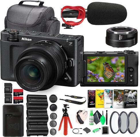 Nikon ZR RED Z 6K Full-Frame Cinema Camera Kit 24-50mm f/4-6.3 Lens | 4" DCI-P3 Display, RED Color Science & 32-Bit Float Audio | for Creators & Filmmaking (2043) + 2X Battery + Microphone + More | For Creators & Filmmaking | 4" DCI-P3 Display | RED Color in Saudi Arabia