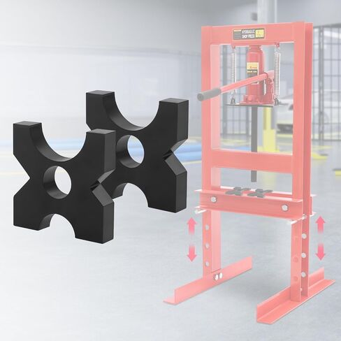 Arbor Press Plate, 2 Pack 5 * 5 * 1 in H Frame Shop Hydraulic Press Plate 20 Ton 4 Notch Thickened Portable Metal Press Plates Reloading Press Accessories (5 * 5 * 1 in) in Saudi Arabia