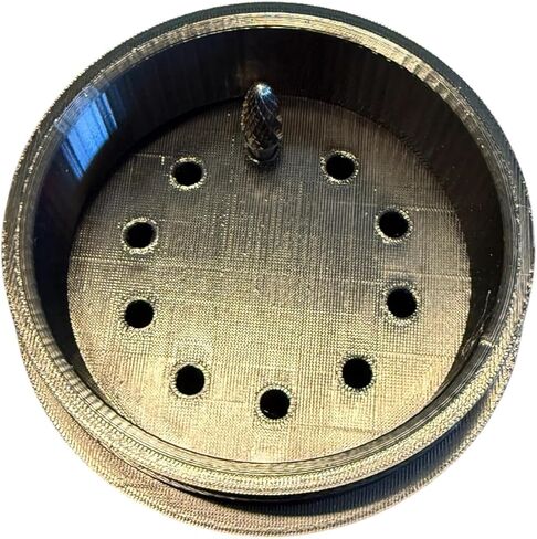 Rotary Burr Bit Storage Container, Black, Cylindrical Holder Case with 10 Slots, Metal Tool Organizer in Saudi Arabia