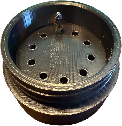 Rotary Burr Bit Storage Container, Black, Cylindrical Holder Case with 10 Slots, Metal Tool Organizer in Saudi Arabia