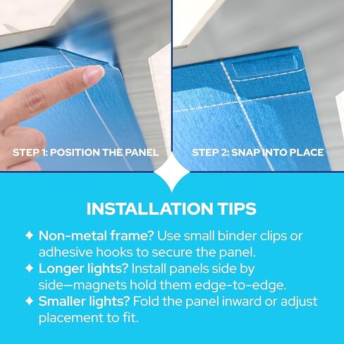 أغطية إضاءة فلورسنت سحابية مكونة من 4 قطع من KASTLITE لأضواء السقف في الفصول الدراسية - أغطية سماء مغناطيسية مقاس 2 × 4 قدم - لوحات توزيع إضاءة المكتب المزخرفة، كوة صناعية مهدئة، ديكور المعلم in Kuwait