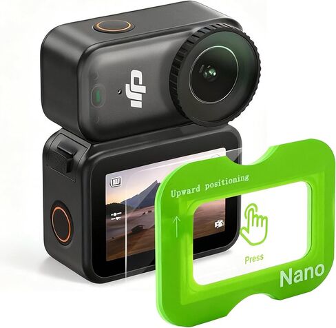 واقي شاشة لملحقات كاميرا DJI Osmo Nano (مجموعتان)، واقي عدسة وواقي شاشة لملحقات كاميرا DJI Osmo Nano مع كوب شفط مساعد، زجاج مقسى بصلابة 9H، فقاعة فائقة الدقة in Kuwait