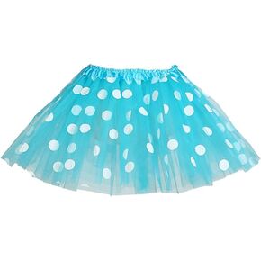 تنورة توتو منقطة للفتيات للأطفال، زي الأميرة الباليه من التول توتو للأطفال من عمر 3 إلى 8 سنوات in Kuwait