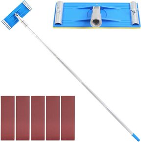 Pole Sander for Drywall, So Long 88 Inch Manual Hand Wall Sander with Extension Pole for Painting, 360 Degree Radial Sander + 15pcs Sanding Sheets Discs (60, 100, 180, 240, 320 Grit) in Saudi Arabia