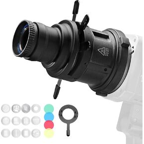 S-80LED Bowens Mount Optical Snoot Designed Exclusively for LED Lights, 90% Brighter Output with 38° Adjustable Focus Lens, Delivering Sharp and Crisp iamge for Photography, Studio Video in Kuwait