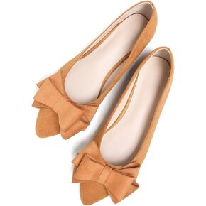 WENJIAZHIZHI Women's Bowknot Ballet Flats Moccasin Loafers Wedding Dress Shoes for Women Dressy Casual Slip-Ons for Work in Kuwait