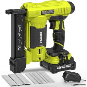 ALLOYPOWER 2 in 1 Cordless Brad Nailer/Electric Stapler with 2.0Ah Battery and Charger,1000pcs Nails and 500pcs Staples Included for Home Improvement & Woodworking in Kuwait