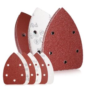 30Pcs Mouse Detail Sander Sandpaper, Premium 40 80 240 Grits Sanding Paper Assorted Sanding Pads, 5-Hole Hook-and-Loop Replacement Pads for Detail Orbital Sanders in Saudi Arabia