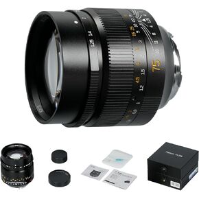 7artisans 75mm F1.25 Mark II Manual Focus Prime Lens Compatible for Leica M-Mount Cameras Like Leica M-M Leica M240 M3 M6 M7 M8 M9 M9p M10 in Kuwait