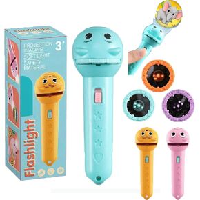 3 Slide Films Projection Torch Light Toy-24 Random Patterns, Kids Christmas Projector Flashlights, Torch Projector Flashlight for Kid,Creative Story Beam Fun Entertainment Gift (red) in Kuwait