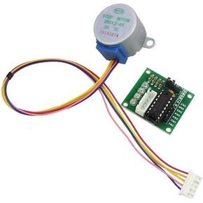 محرك المكونات الإلكترونية 28BYJ-48 5V 4-Phase DC Gear Stepper Motor + لوحة القيادة ULN2003 لمجموعة DIY (قطر العمود: 28BYJ 48 وULN2003) in Kuwait