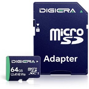 DIGIERA 128GB CT100 microSDXC UHS-I Memory Card with Adapter - up to 100MB/s, C10, U3, V30, 4K UHD, A2, Micro SD Card for Smartphones, Tablets, Cameras, Gaming Consoles, and Drones (1 Pack) in Saudi Arabia