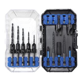 مجموعة لقم مثقاب غاطسة مكونة من 15 قطعة، تصميم M35 من فولاذ الكوبالت المقاوم للتذبذب، لقم مدببة بزاوية 82 درجة مع حلقات إيقاف العمق وقواطع توصيل، ساق سداسية مقاس 1/4 بوصة للأثاث الخشبي الصلب والأعمال الخشبية in Kuwait