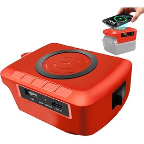 Wireless Phone Charger for Dewalt 20V Battery,Battery Adapter with USB and Type-C Output, for Camping Travel,Outdoor Working (Wireless Charger for Dewalt 20V) in Saudi Arabia