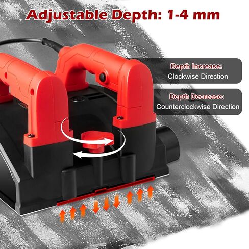 Electric Wall Planer,Handheld Wall Shovel for Painting Prep Wallpaper Scraper, Concrete Planer Wall Scraper Machine for Wallpaper Paint Putty,110V,90° Side Blade, No Dead Angle in Saudi Arabia