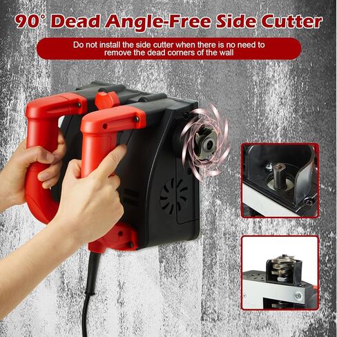 Electric Wall Planer,Handheld Wall Shovel for Painting Prep Wallpaper Scraper, Concrete Planer Wall Scraper Machine for Wallpaper Paint Putty,110V,90° Side Blade, No Dead Angle in Saudi Arabia