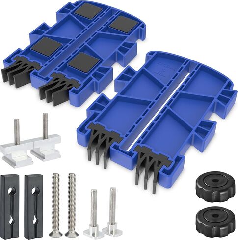 Featherboard for Table Saws, Router Tables & Band Saws – Kickback Prevention & Precision Feed Control Accessory for Safer Cutting Woodworking Tools – Dual-Leg Base with Flexible Arms, Blue & 2Packs in Saudi Arabia